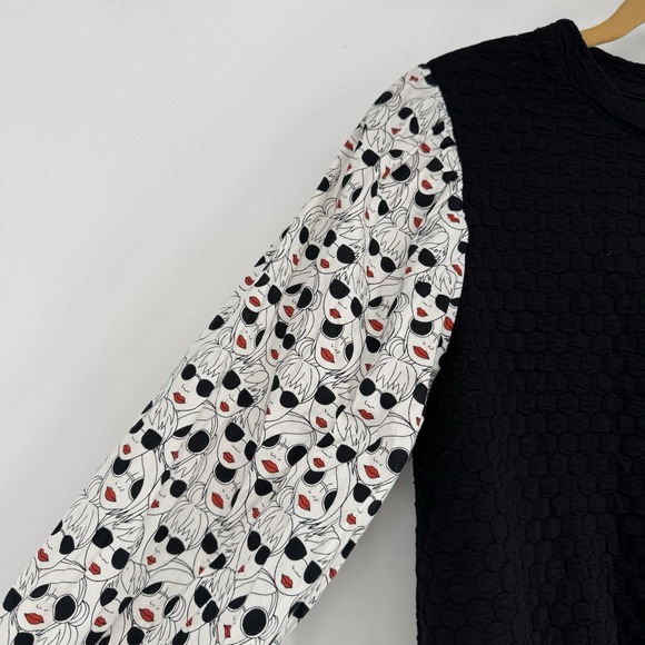 PORRIDGE By Anthropologie Textured Sweatshirt Women's Size XS Black‎ Sunglasses - Picture 3 of 8